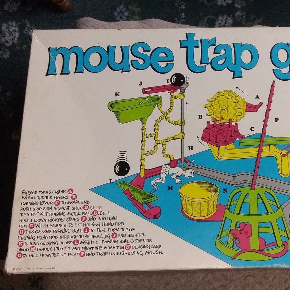 REDUCED  Vintage Mouse Trap Game by Ideal 1964 edition